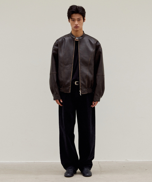 MOOD INSIDE(ムードインサイド)の「ウォッシュドステッチバイカーレザージャケット_Brown(ライダースジャケット・レディース・ブラウン・MEDIUM/LARGE/X-LARGE)」の4枚目の写真