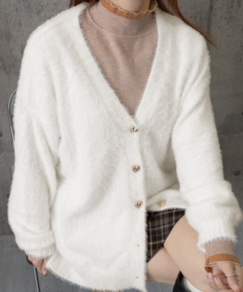 Miniministore(ミニミニストア)の「シャギーカーディガンゴールドボタン韓国風(カーディガン/ボレロ・レディース・ホワイト/ワインレッド/ブラック・FREE)」の21枚目の写真