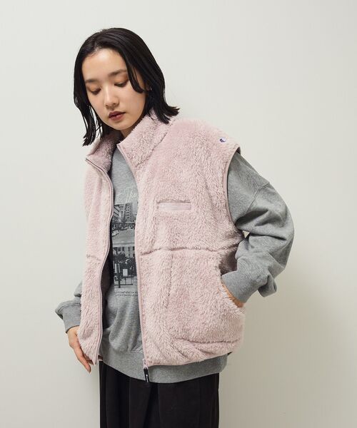 Champion（チャンピオン）の「■別注Champion シェルパフリースベスト（ベスト・レディース・オフホワイト/ブラック/ライトパープル・FREE）」の17枚目の写真