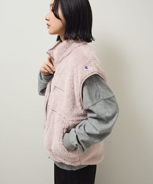 Champion（チャンピオン）の「■別注Champion シェルパフリースベスト（ベスト・レディース・オフホワイト/ブラック/ライトパープル・FREE）」の18枚目の写真