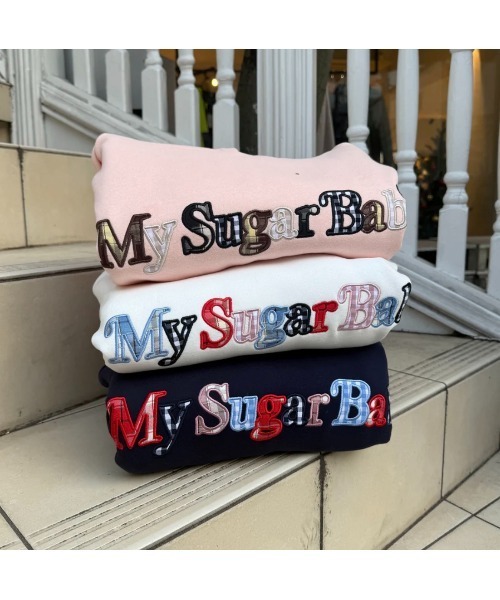 My sugar Babe（マイシュガーベイブ）の「Assort check logo hoodie（パーカー・メンズ・ピンク/ネイビー系/オフホワイト・MEDIUM/LARGE）」の15枚目の写真