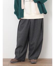 Samansa Mos2 | 【M/Lサイズ】サイド深タックバレルパンツ(その他パンツ)