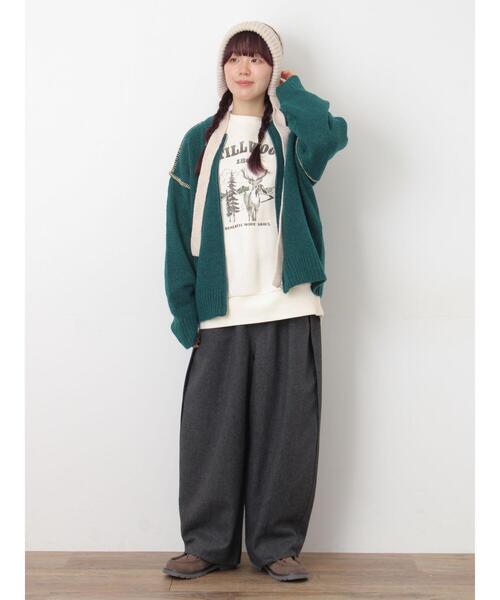 Samansa Mos2(サマンサ モスモス)の「【M/Lサイズ】サイド深タックバレルパンツ(その他パンツ・レディース・カーキ/チャコールグレー/ブルー/ベージュ・L/M)」の8枚目の写真