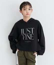 QUNTSTYLE（キュントスタイル）の「裏起毛プリントクロップド丈プルパーカー（パーカー）」