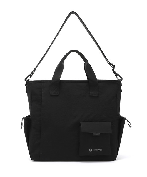 Snow Peak(スノーピーク)の「SnowPeak / Dual Tech Alpha Tote Bag デュアルテック アルファ トートバッグ 海外限定(ショルダーバッグ・メンズ・ブラック/ダークグレー/ライトグレー・ONE SIZE)」の1枚目の写真