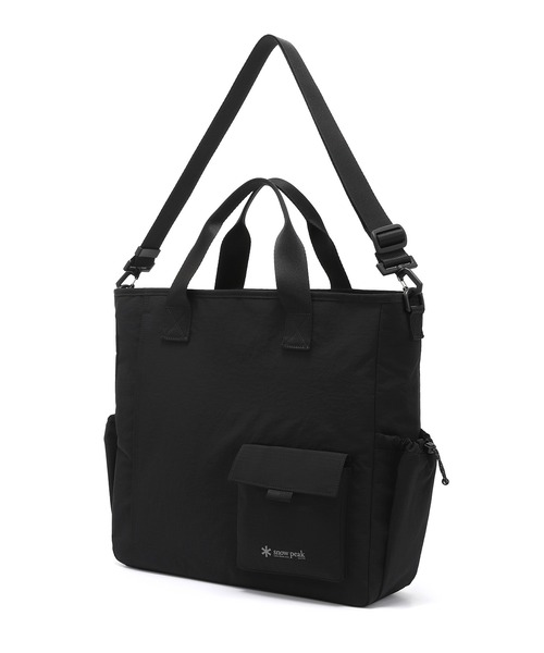 Snow Peak(スノーピーク)の「SnowPeak / Dual Tech Alpha Tote Bag デュアルテック アルファ トートバッグ 海外限定(ショルダーバッグ・メンズ・ブラック/ダークグレー/ライトグレー・ONE SIZE)」の4枚目の写真