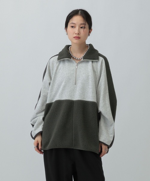 LEPSIM(レプシィム)の「ボア切り替えZIPプルオーバー 601683(その他トップス・レディース・グレー/ブラウン/アイボリー・FREE)」の12枚目の写真