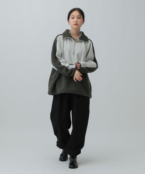 LEPSIM(レプシィム)の「ボア切り替えZIPプルオーバー 601683(その他トップス・レディース・グレー/ブラウン/アイボリー・FREE)」の15枚目の写真