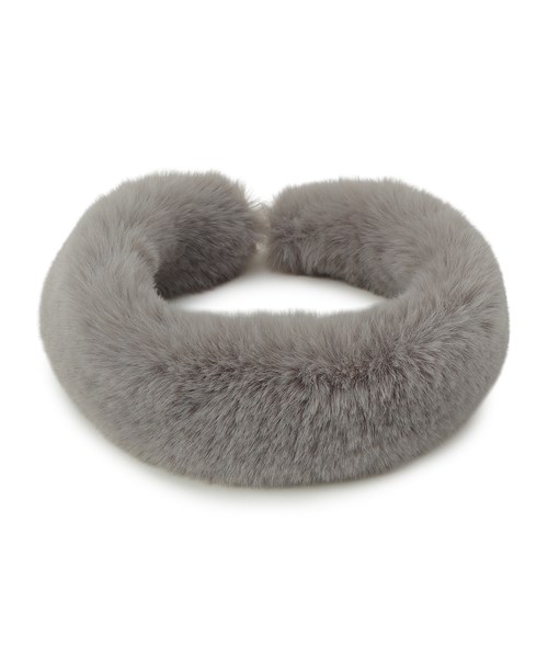 Petit Honfleur(プチオンフルール)の「ファーティペット【マグネットで簡単着脱】(ストール/ショール・レディース・グレー/アイボリー/モカ・フリー)」の13枚目の写真