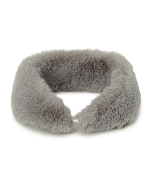 Petit Honfleur(プチオンフルール)の「ファーティペット【マグネットで簡単着脱】(ストール/ショール・レディース・グレー/アイボリー/モカ・フリー)」の14枚目の写真