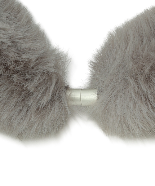 Petit Honfleur(プチオンフルール)の「ファーティペット【マグネットで簡単着脱】(ストール/ショール・レディース・グレー/アイボリー/モカ・フリー)」の15枚目の写真