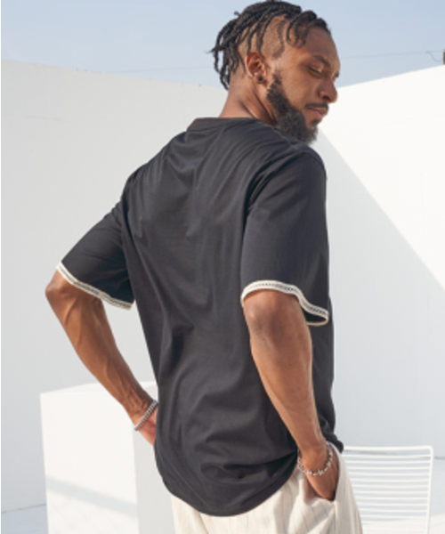 TENER(テネル)の「Sleeve Lace T-Black(Tシャツ/カットソー・メンズ・その他・FREE)」の1枚目の写真