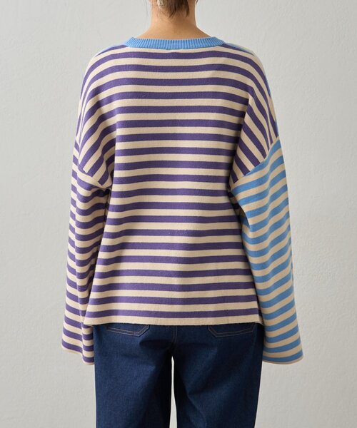 GEVACO（ゲバコ）の「【GEVACO】ショートボーダーニットプルオーバー（ニット/セーター・レディース・レッド/ブルー系その他/チャコールグレー・ONE SIZE）」の18枚目の写真