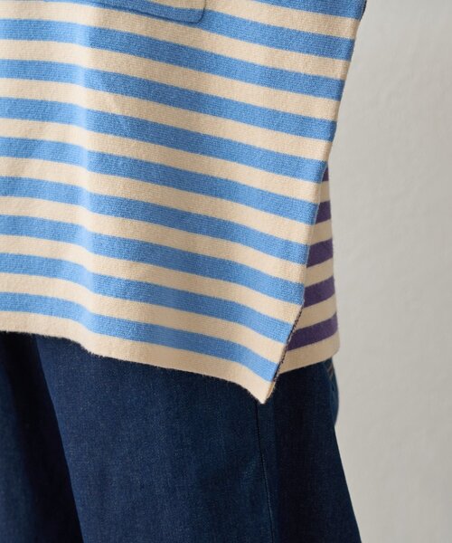 GEVACO（ゲバコ）の「【GEVACO】ショートボーダーニットプルオーバー（ニット/セーター・レディース・レッド/ブルー系その他/チャコールグレー・ONE SIZE）」の22枚目の写真