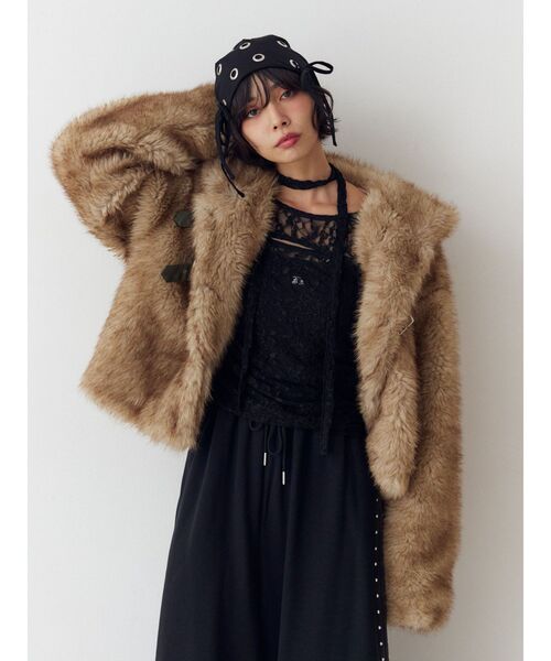 jouetie（ジュエティ）の「カットアウトレーストップス（Tシャツ/カットソー・レディース・ブラック/オフホワイト/ミント・MEDIUM）」の18枚目の写真