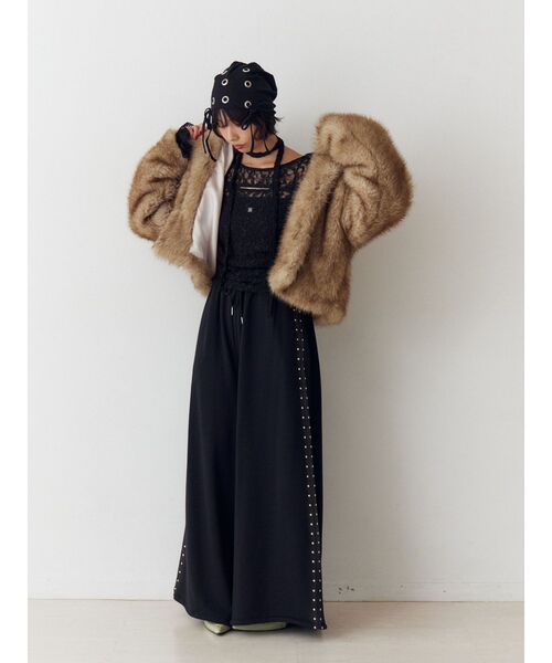 jouetie（ジュエティ）の「カットアウトレーストップス（Tシャツ/カットソー・レディース・ブラック/オフホワイト/ミント・MEDIUM）」の19枚目の写真