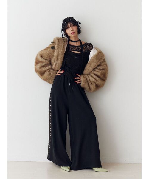 jouetie（ジュエティ）の「カットアウトレーストップス（Tシャツ/カットソー・レディース・ブラック/オフホワイト/ミント・MEDIUM）」の20枚目の写真