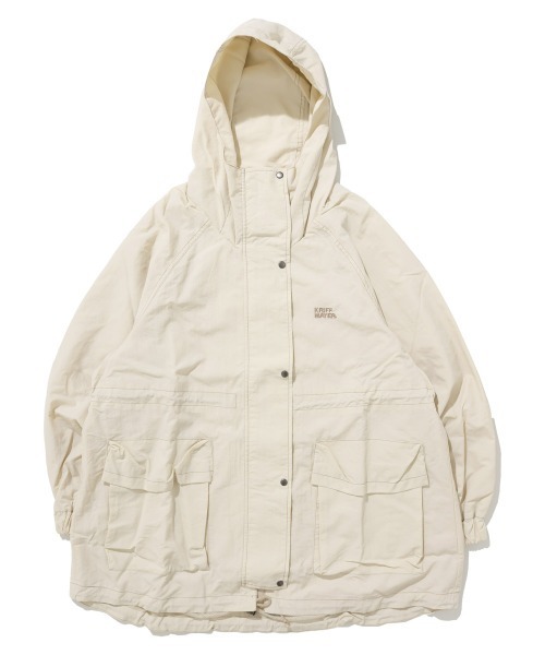 KRIFF MAYER Lady's Collection（クリフメイヤーレディースコレクション）の「【撥水/防汚】クリーネス ゆったりマウンテンパーカー / ライトアウター（オーバーサイズ・ウエストドロスト）（マウンテンパーカー・レディース・カラフル/チャコール/ナチュラル/オリーブ・LARGE/MEDIUM）」の22枚目の写真