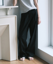 MONGDOL（モンドル）の「Essential One Tuck Wide Pants Black MDPT049BLACK（その他パンツ）」