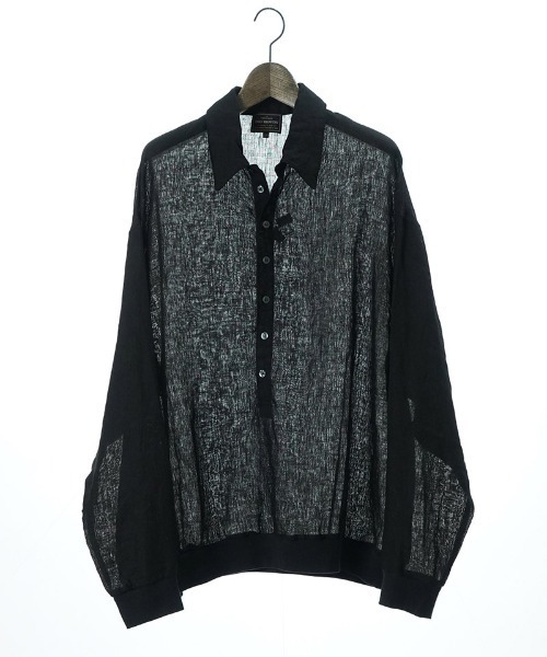 EGO TRIPPING(エゴトリッピング)の「ms6335- LINENSHEER POLO ポロシャツ(666605)(ポロシャツ・メンズ・ブラック/ハウンドトゥース・46/48)」の15枚目の写真