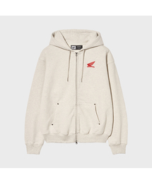 Silky Boa Wing logo Hoodie Zip-up_Oatmeal