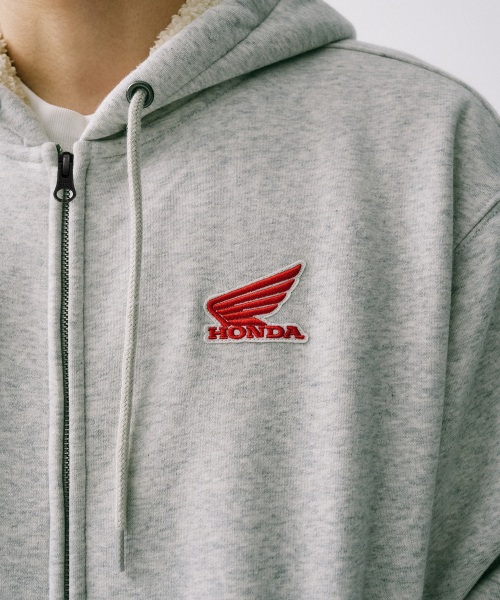 PHYPS MOTORCYCLE(フィップスモーターサイクル)の「Silky Boa Wing logo Hoodie Zip-up_Oatmeal(パーカー・レディース・その他・MEDIUM/LARGE/X-LARGE/SMALL)」の8枚目の写真