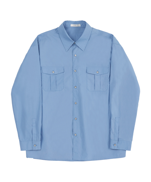 DRAW FIT（ドローフィット）の「ペーパーコットンアレックスシャツ [D.BLUE]（シャツ/ブラウス・メンズ・その他・MEDIUM/LARGE/X-LARGE）」の4枚目の写真