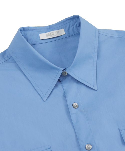 DRAW FIT（ドローフィット）の「ペーパーコットンアレックスシャツ [D.BLUE]（シャツ/ブラウス・メンズ・その他・MEDIUM/LARGE/X-LARGE）」の6枚目の写真