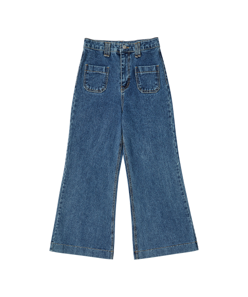 AWESOME STUDIO(オーサムスタジオ)の「ワイドブーツカットデニムパンツブルー(デニムパンツ・レディース・ブルー・SMALL/MEDIUM)」の6枚目の写真