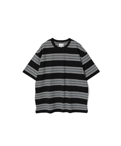 HORLISUN(ホーリーサン)の「パウエル ショート マルチストライプ Tシャツ セージグリーン(Tシャツ/カットソー・レディース・その他・SMALL/MEDIUM/LARGE)」の1枚目の写真