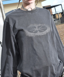 Pigment Dyed Star Logo LS T-Shirt Charcoal