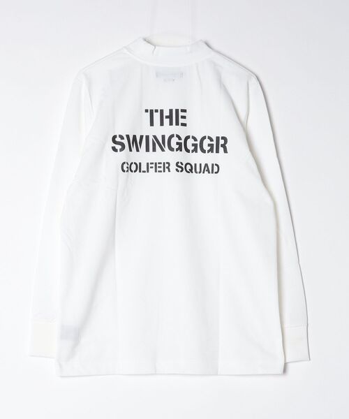 SWINGGGR（スウィンガー）の「SWINGGGR/スウィンガー/MOCK L-T-SH-B（Tシャツ/カットソー・メンズ・ホワイト/ブラック・2/3/4/1）」の4枚目の写真
