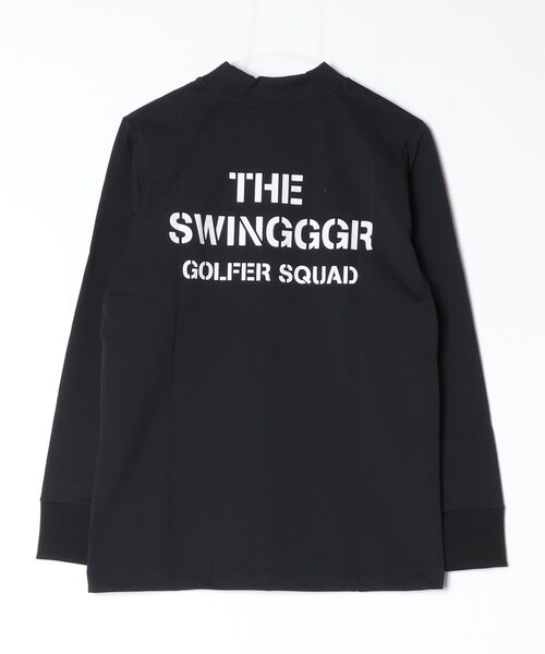 SWINGGGR（スウィンガー）の「SWINGGGR/スウィンガー/MOCK L-T-SH-B（Tシャツ/カットソー・メンズ・ホワイト/ブラック・2/3/4/1）」の3枚目の写真