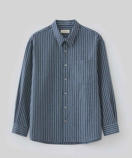 FABREGAT(ファブレガ)の「テオデニムストライプシャツ(インディゴブルー)(シャツ/ブラウス・レディース・その他・2/4/3)」の1枚目の写真
