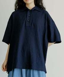 MALEN（マレン）の「Unisex short sleeve henley shirt navy（シャツ/ブラウス・メンズ）」