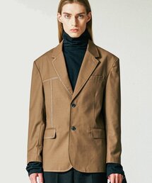 S SY（エスエスワイ）の「ハーフステッチブレザー ブラウン（テーラードジャケット）」