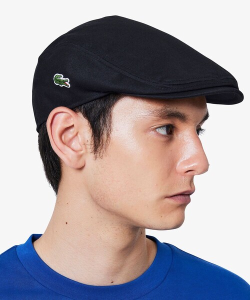 LACOSTE(ラコステ)の「ベーシックコットンハンチング(ハンチング/ベレー帽・メンズ・ブラック/ネイビー/ベージュ・58cm)」の1枚目の写真