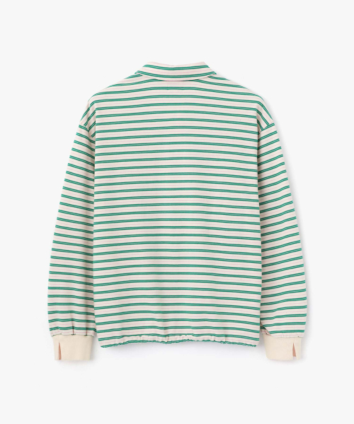 WMC(ダブリューエムシー)の「ストライプラグビーTシャツ_IVORY(ポロシャツ・レディース・アイボリー・SMALL/MEDIUM/LARGE)」の2枚目の写真