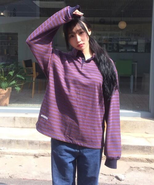 WMC(ダブリューエムシー)の「ストライプラグビーTシャツ_IVORY(ポロシャツ・レディース・アイボリー・SMALL/MEDIUM/LARGE)」の7枚目の写真