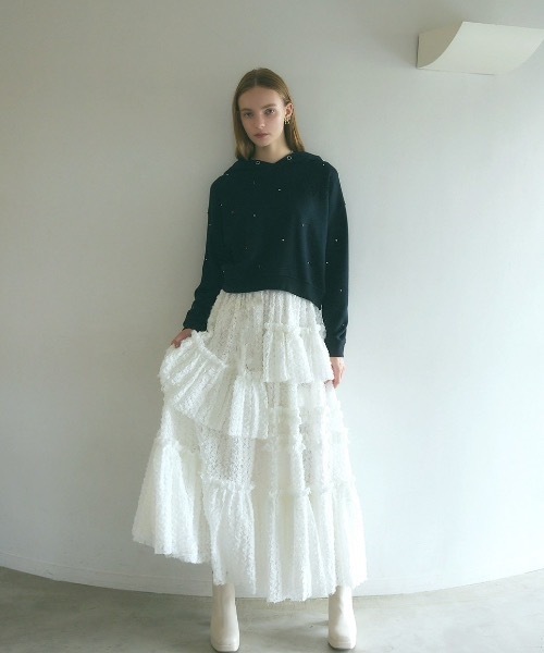 スカート rosy luce Rosy luce（ロージールーチェ）の「TULLE FLARED SKIRT（チュール