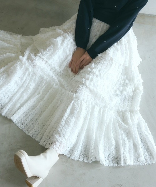 Rosy luce（ロージールーチェ）の「TULLE FLARED SKIRT（チュール