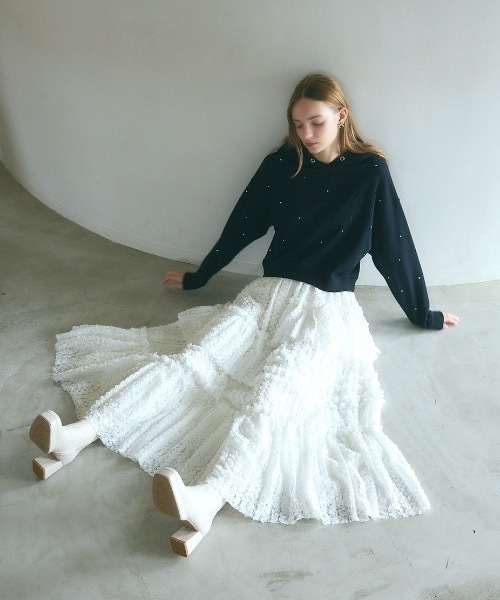 Rosy luce（ロージールーチェ）の「TULLE FLARED SKIRT（チュール