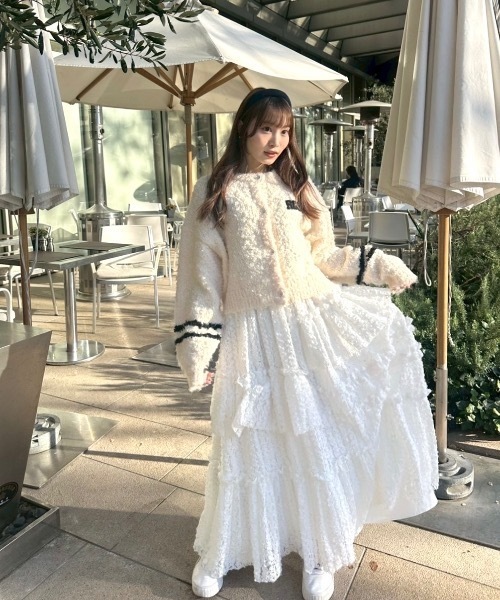 スカート rosy luce Rosy luce（ロージールーチェ）の「TULLE FLARED SKIRT（チュール