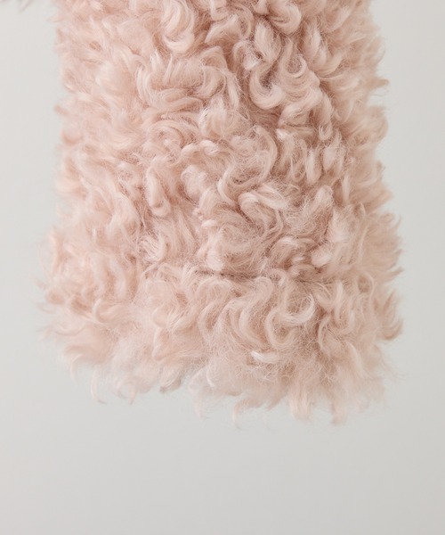 one after another NICE CLAUP（ワンアフターアナザーナイスクラップ）の「プードルショートブルゾン（その他アウター・レディース・キャメル/ピンク/アイボリー・FREE）」の21枚目の写真