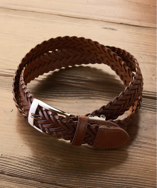 BEVERLY HILLS POLO CLUB（ビバリーヒルズポロクラブ）の「【BEVERLY HILLS POLO CLUB/ビバリーヒルズポロクラブ】編み込みベルト（ベルト・メンズ・ダークブラウン/ブラウン/ブラック・FREE）」の5枚目の写真