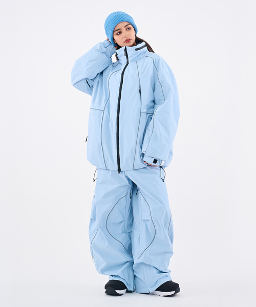 DOLL OUTERWEAR（ドラ アウターウェア）の「[DOLL x DUMDIDUM] 2526 ラリージャケット&パンツセット スカイブルー 男女共用（セットアップ・レディース・その他・SMALL/MEDIUM/LARGE/X-LARGE）」の3枚目の写真