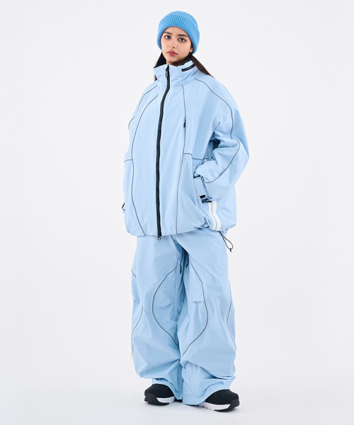 DOLL x DUMDIDUM] 2526 ラリージャケット&パンツセット スカイブルー