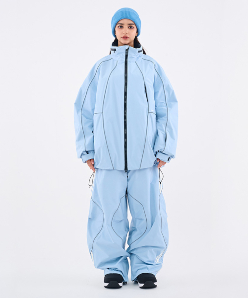 DOLL OUTERWEAR（ドラ アウターウェア）の「[DOLL x DUMDIDUM] 2526 ラリージャケット&パンツセット スカイブルー 男女共用（セットアップ・レディース・その他・SMALL/MEDIUM/LARGE/X-LARGE）」の5枚目の写真