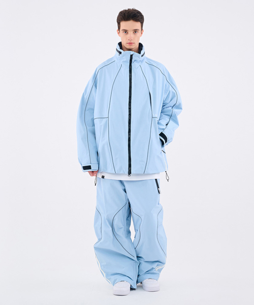 DOLL OUTERWEAR（ドラ アウターウェア）の「[DOLL x DUMDIDUM] 2526 ラリージャケット&パンツセット スカイブルー 男女共用（セットアップ・レディース・その他・SMALL/MEDIUM/LARGE/X-LARGE）」の7枚目の写真