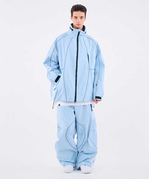 DOLL OUTERWEAR（ドラ アウターウェア）の「[DOLL x DUMDIDUM] 2526 ラリージャケット&パンツセット スカイブルー 男女共用（セットアップ・レディース・その他・SMALL/MEDIUM/LARGE/X-LARGE）」の10枚目の写真